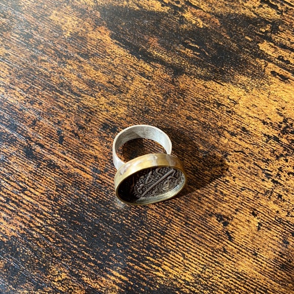 Vintage silver ring with a coin from Qajar (Persia) - Picture 8 of 8